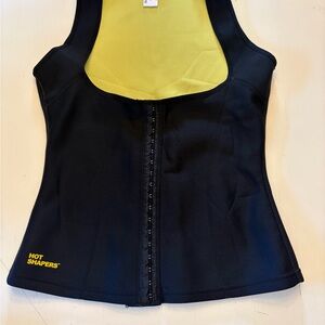 Hot Shapers Black Neotex Hook & Eye Waist Trainer Tank Top Women's Size Large